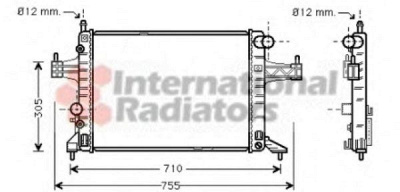 VAN WEZEL 37002304 -  Радиатор, охлаждение двигателя